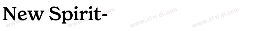 New Spirit字体转换